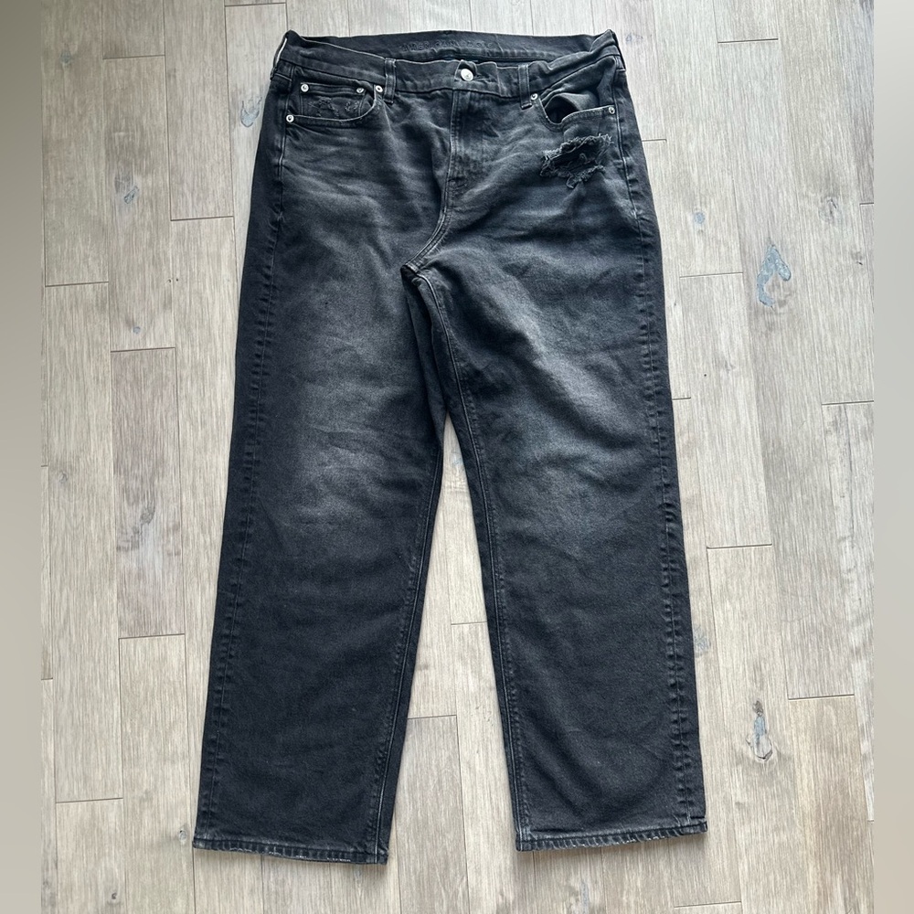 American‎ Eagle Outfitters Curvy Straight Wide Jeans 16